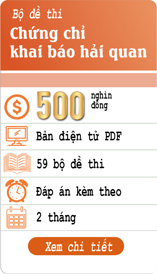 Bộ đề thi chứng chỉ hải quan