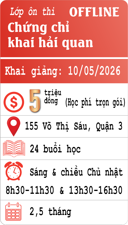 Lớp ôn thi chứng chỉ hải quan offline
