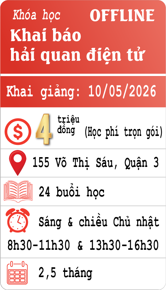 Chiêu sinh khai báo hải quan offline